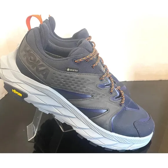 Hoka One Anacapa Low GTX Blue Hiking Trail Shoe Men's Size 10.5 M Athletic Trail