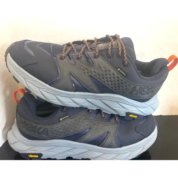 Hoka One Anacapa Low GTX Blue Hiking Trail Shoe Men's Size 10.5 M Athletic Trail