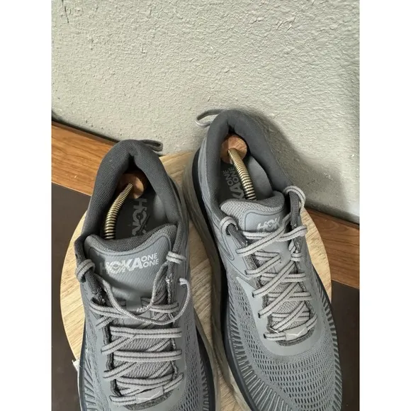 HOKA ONE ONE Bondi 7 Men's Running Training Outdoor Shoes Gray 8.5 2E Wide