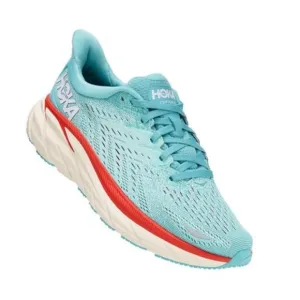 Hoka One One Clifton 8 Aquarelle Blue Women's Running Shoes Size 8B 1119394 AEBL