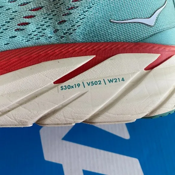 Hoka One One Clifton 8 Aquarelle Blue Women's Running Shoes Size 8B 1119394 AEBL