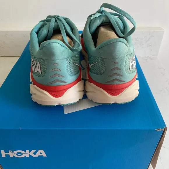 Hoka One One Clifton 8 Aquarelle Blue Women's Running Shoes Size 8B 1119394 AEBL