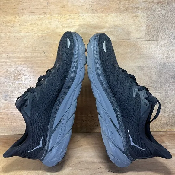 Hoka One One Clifton 8 Womens Size 8 (Mens Sz 7) Running Shoes Sneakers Black