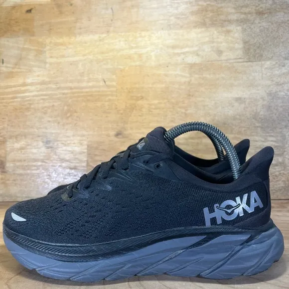 Hoka One One Clifton 8 Womens Size 8 (Mens Sz 7) Running Shoes Sneakers Black