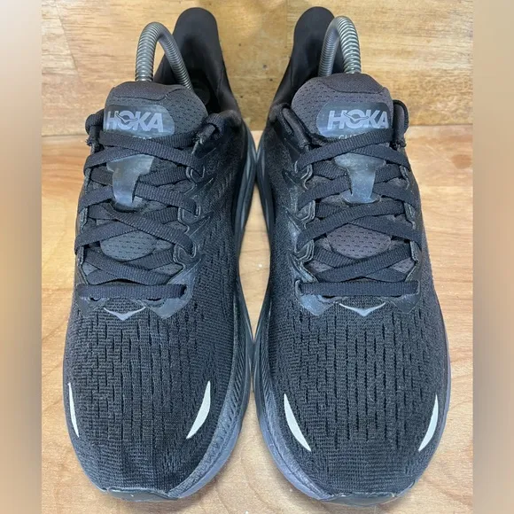Hoka One One Clifton 8 Womens Size 8 (Mens Sz 7) Running Shoes Sneakers Black