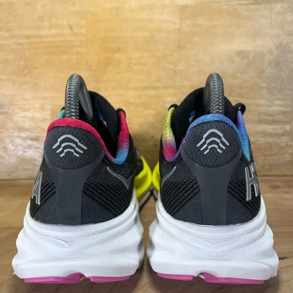 Hoka One One Clifton 9 Womens Size 6.5 Running Shoes Sneakers Black All Aboard