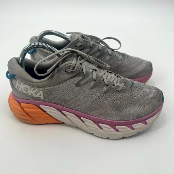 HOKA ONE ONE Gaviota 4 Sneaker Shoes Womens 9.5 Multi Mesh Athletic Low Top