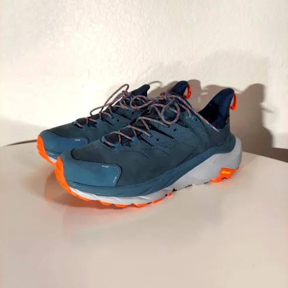 Hoka One One Kaha 2 Goblin Blue/Harbor Mist Leather Sneaker Men's Size 11.5 D