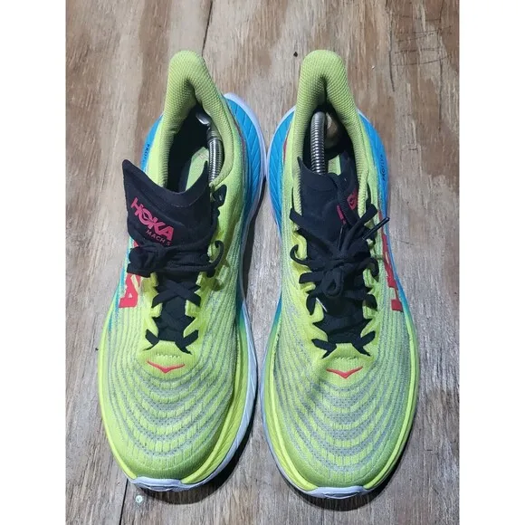 Hoka One One Mach 5 Men Sz 10D Yellow Running Athletic Shoes 1127893