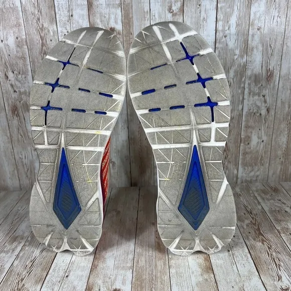 HOKA ONE ONE Mach 6 Pro-Fly Performance Running Shoes White Orange Blue US 12.5