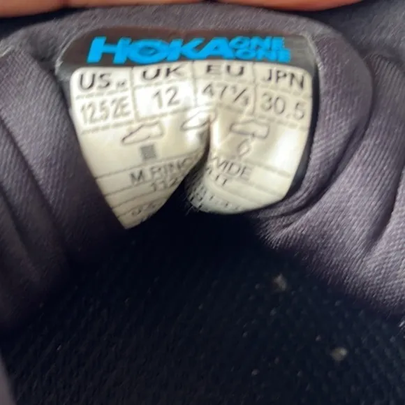 Hoka One One The Rincon 3 Sneaker Shoes in Black/White Size 12.5 Wide
