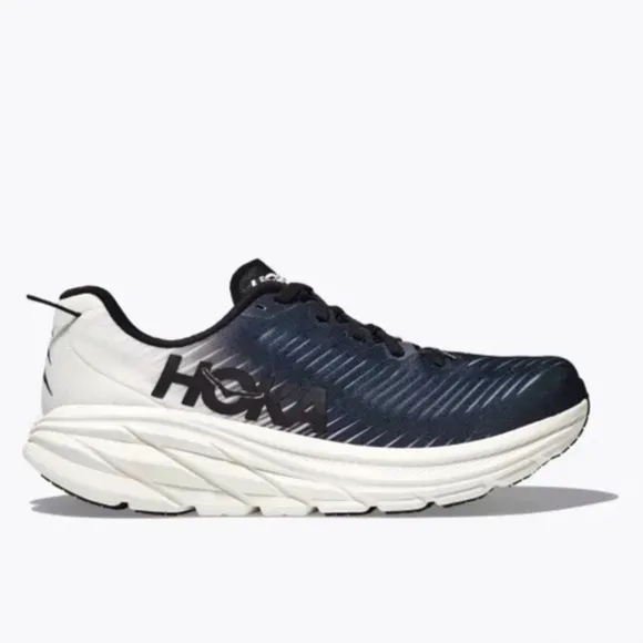 Hoka One One The Rincon 3 Sneaker Shoes in Black/White Size 12.5 Wide