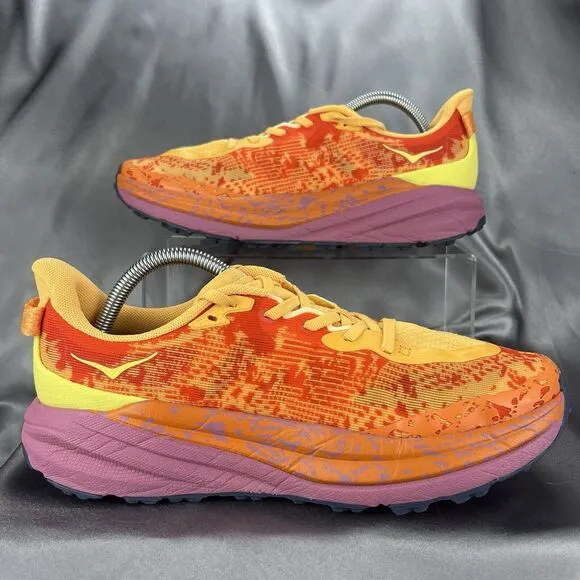 Hoka One Speedgoat 6 Women's 10 D Sneaker Shoes Trail Orange Running Walking Gym