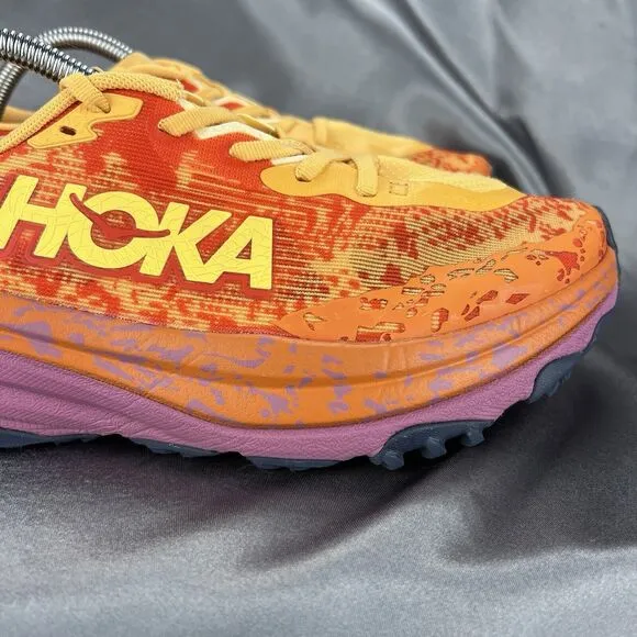 Hoka One Speedgoat 6 Women's 10 D Sneaker Shoes Trail Orange Running Walking Gym