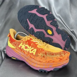 Hoka One Speedgoat 6 Women's 10 D Sneaker Shoes Trail Orange Running Walking Gym