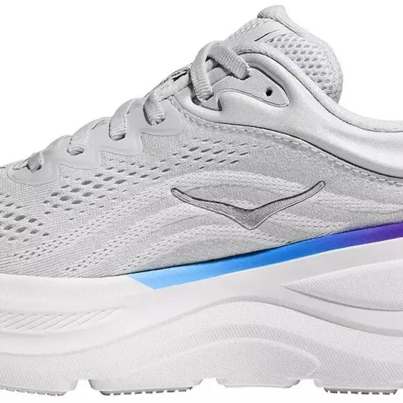 HOKA Women's Bondi 9 Running Shoes Color Ash Grey/White