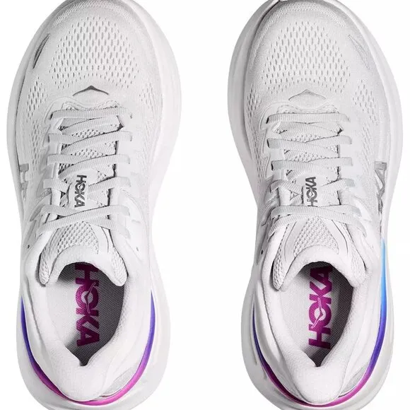 HOKA Women's Bondi 9 Running Shoes Color Ash Grey/White