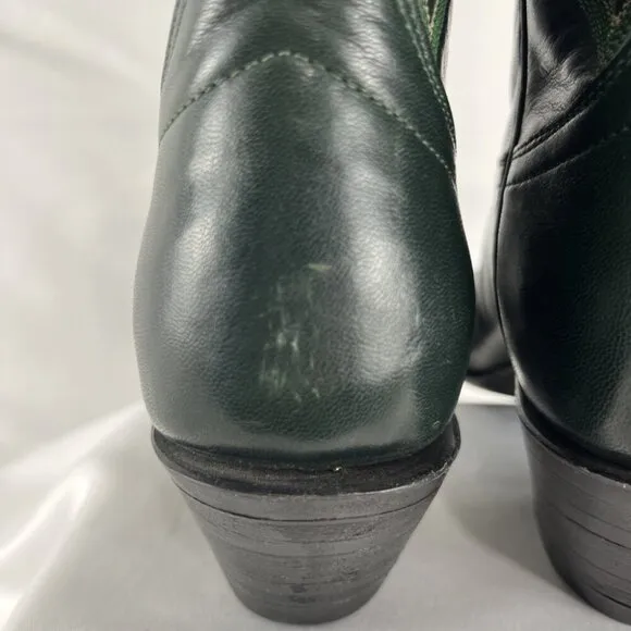 Hondo Boots Mexican-Made Green Cowboy Boots Women's Size 7B