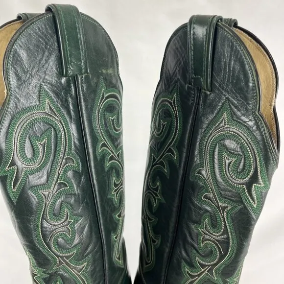 Hondo Boots Mexican-Made Green Cowboy Boots Women's Size 7B