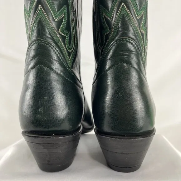 Hondo Boots Mexican-Made Green Cowboy Boots Women's Size 7B