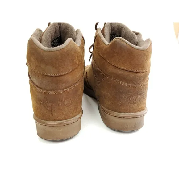 Horse Shoes Roper Mens Size 13 Pig Oiled Suede Boots Brown