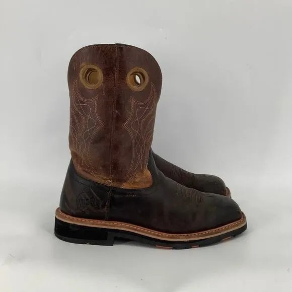 HOSS Size 10.5 Brown Leather Spitfire EH Composite Toe Western Work Boots P31-6