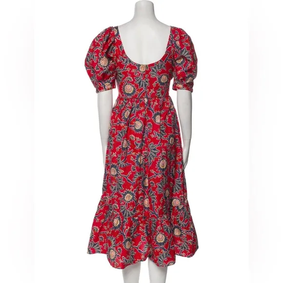House of Harlow 1960 | NWT Women's Red Floral Knot Tie Sweetheart Dress Size L