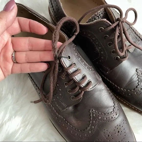 House of Hounds | Mens Brown Leather Oxford Wingtips Shoe London England Classic