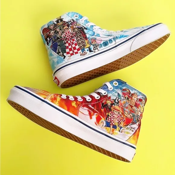 •HP• Vans x One Piece Sk8-Hi Punk Hazard Skate Sneakers