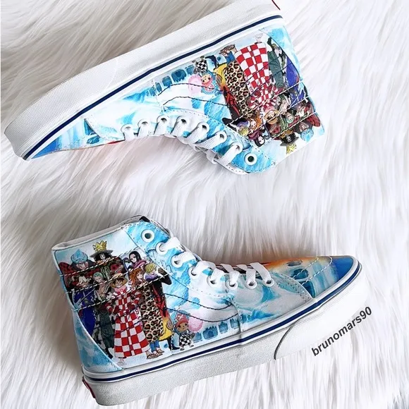 •HP• Vans x One Piece Sk8-Hi Punk Hazard Skate Sneakers