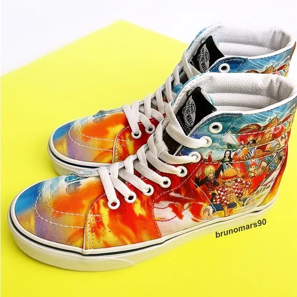 •HP• Vans x One Piece Sk8-Hi Punk Hazard Skate Sneakers