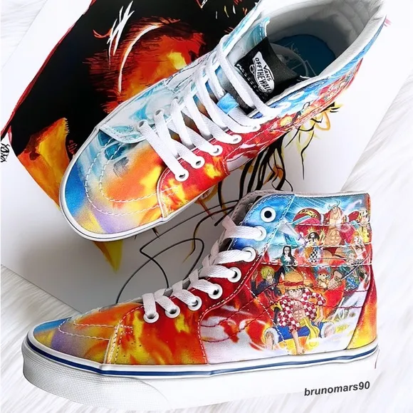 •HP• Vans x One Piece Sk8-Hi Punk Hazard Skate Sneakers