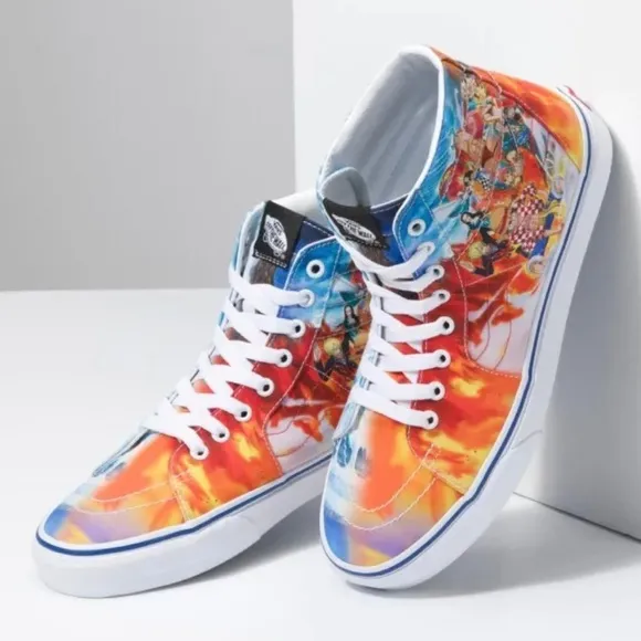 •HP• Vans x One Piece Sk8-Hi Punk Hazard Skate Sneakers