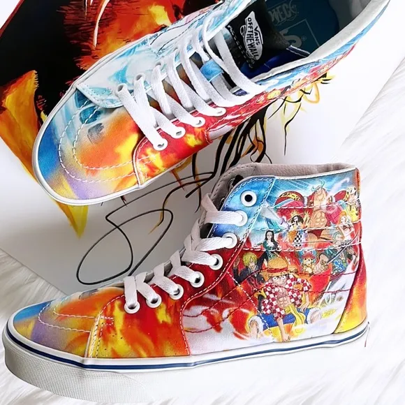 •HP• Vans x One Piece Sk8-Hi Punk Hazard Skate Sneakers