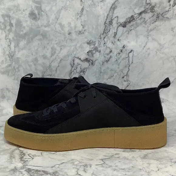 Hugo Boss Mens 11 Dark Blue Evan Platform Tennis Sneaker Suede Lace Up P2-18