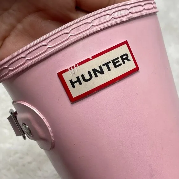Hunter Kids Pink Silver Original Nebula Waterproof Boots Shoes Size 3B/ 4G