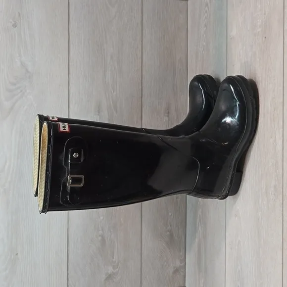 Hunter Women Original Gloss Tall Rain Boots shoes sz 7