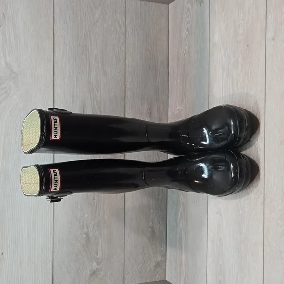 Hunter Women Original Gloss Tall Rain Boots shoes sz 7