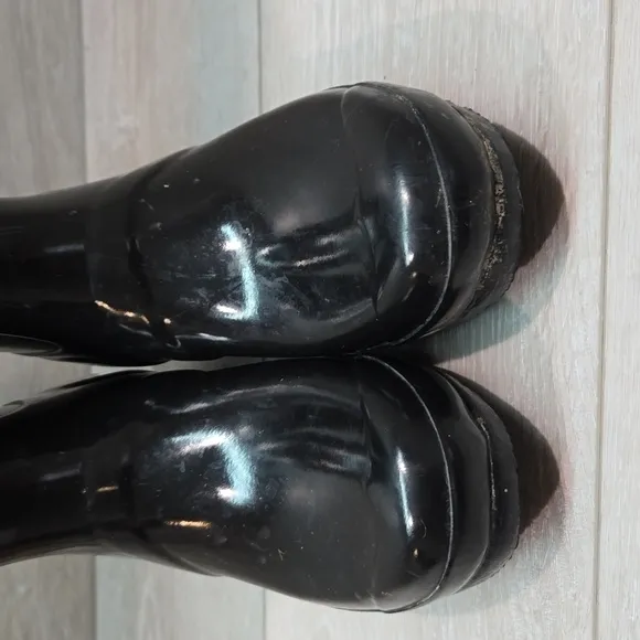 Hunter Women Original Gloss Tall Rain Boots shoes sz 7