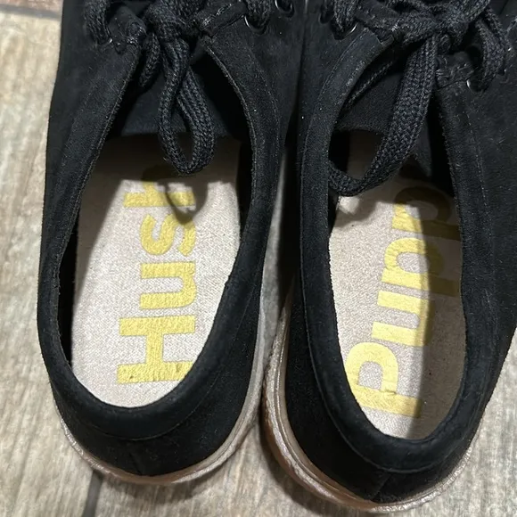 Hush Puppies Women’s 11‎ Bridget Bold Black Suede Platform Sneakers