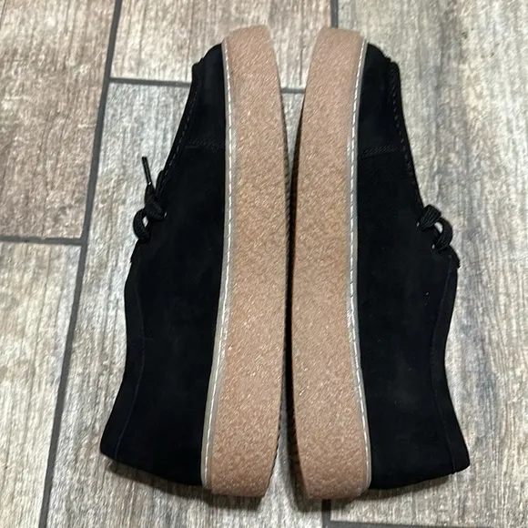 Hush Puppies Women’s 11‎ Bridget Bold Black Suede Platform Sneakers