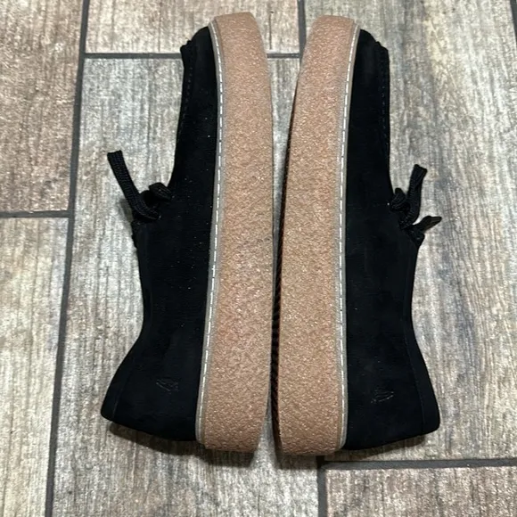 Hush Puppies Women’s 11‎ Bridget Bold Black Suede Platform Sneakers