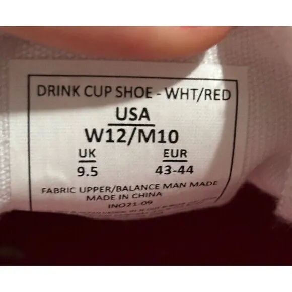 In N Out Burger Drink Cup Slip On Shoes NEW Mens 10/ Womens 12 New