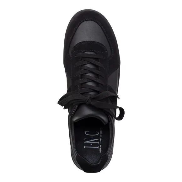 INC Mens Black Padded Court Round Toe Platform Lace-Up Athletic Sneakers 10 M