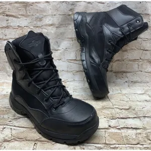 Interceptor Men’s Tactical Boots Lace Up Bike Boots Riding Boots  Black Sz 7.5