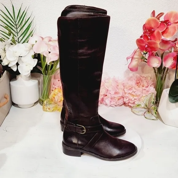 INTERNATIONAL Concepts Womens Fadora Leather Studded Riding Boots Size 6M