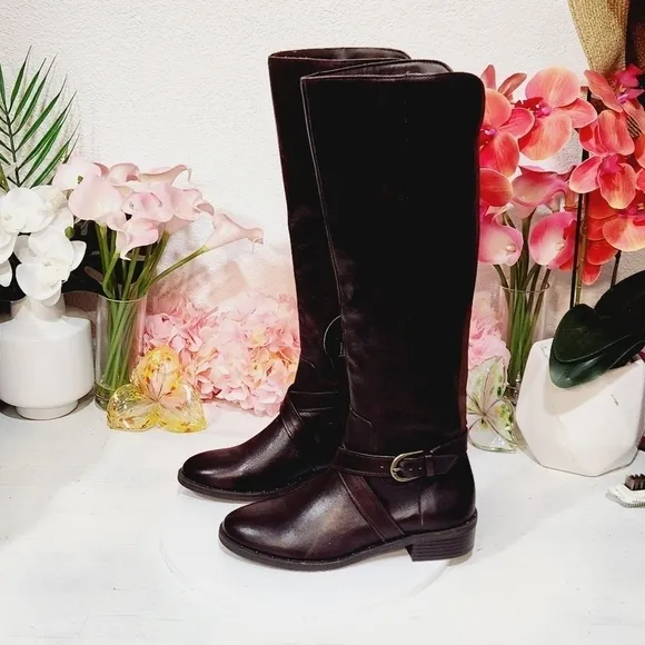 INTERNATIONAL Concepts Womens Fadora Leather Studded Riding Boots Size 6M