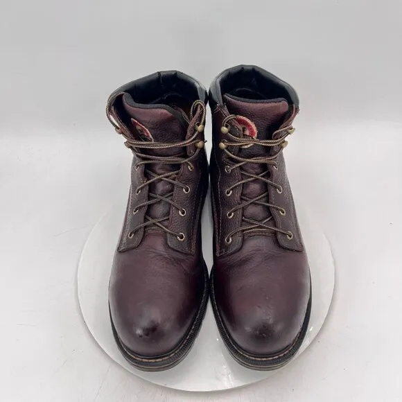 Irish Setter 83604 Men Size 13D Dark Brown Leather Steel Toe Ankle Work Boot