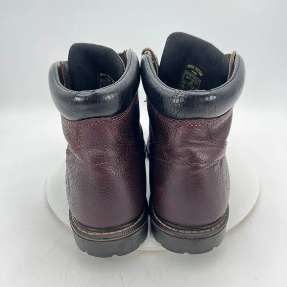 Irish Setter 83604 Men Size 13D Dark Brown Leather Steel Toe Ankle Work Boot