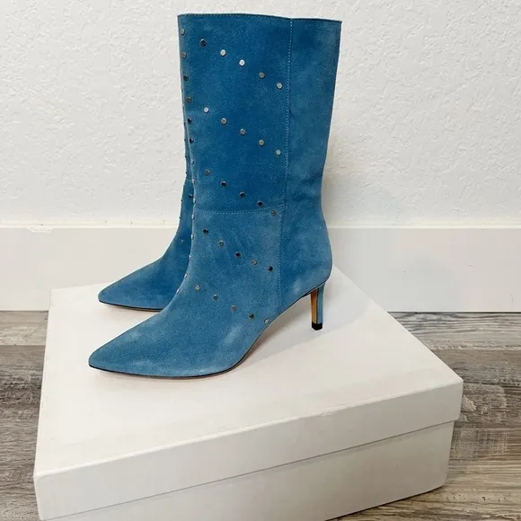 IRO PARIS Milow Studded Suede Slouch Boots